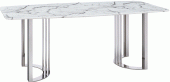 Clearance Dining Room 131 Silver Marble Dining Table